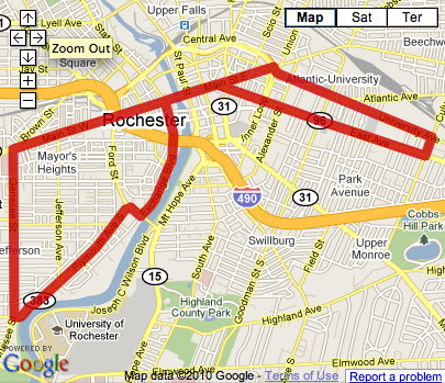 Proposed Rochester Streetcar Route