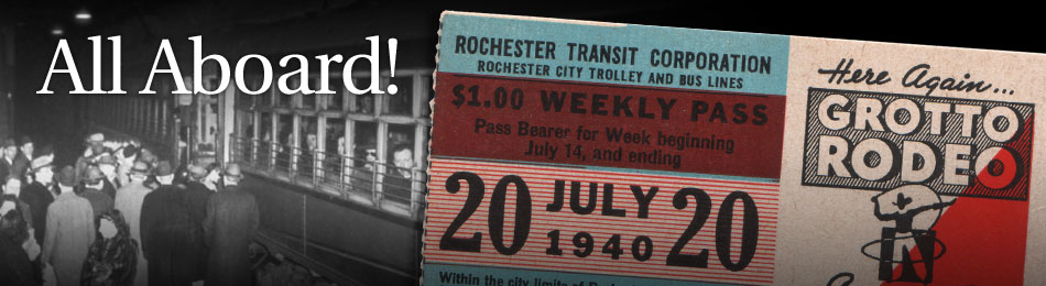 Original Bus & Trolley Weekly Transit Pass, Rochester Transit Corporation, 1940