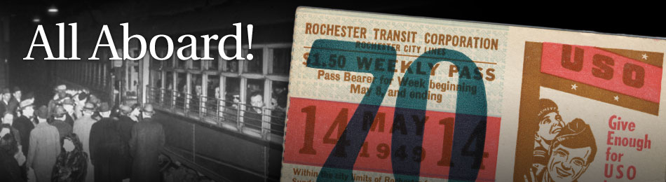 Original Bus & Trolley Weekly Transit Pass, Rochester Transit Corporation, 1949