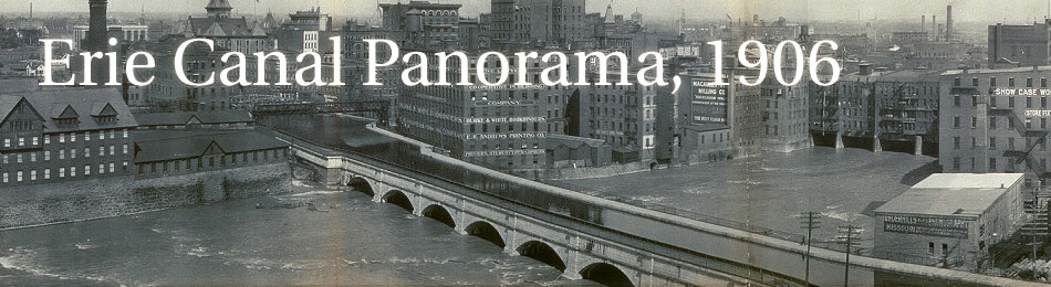 Old Panoramic Photo of Rochesters Erie Canal and Genesee River, 1906.