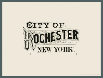 City of Rochester - Typographic Poster (24"x18")