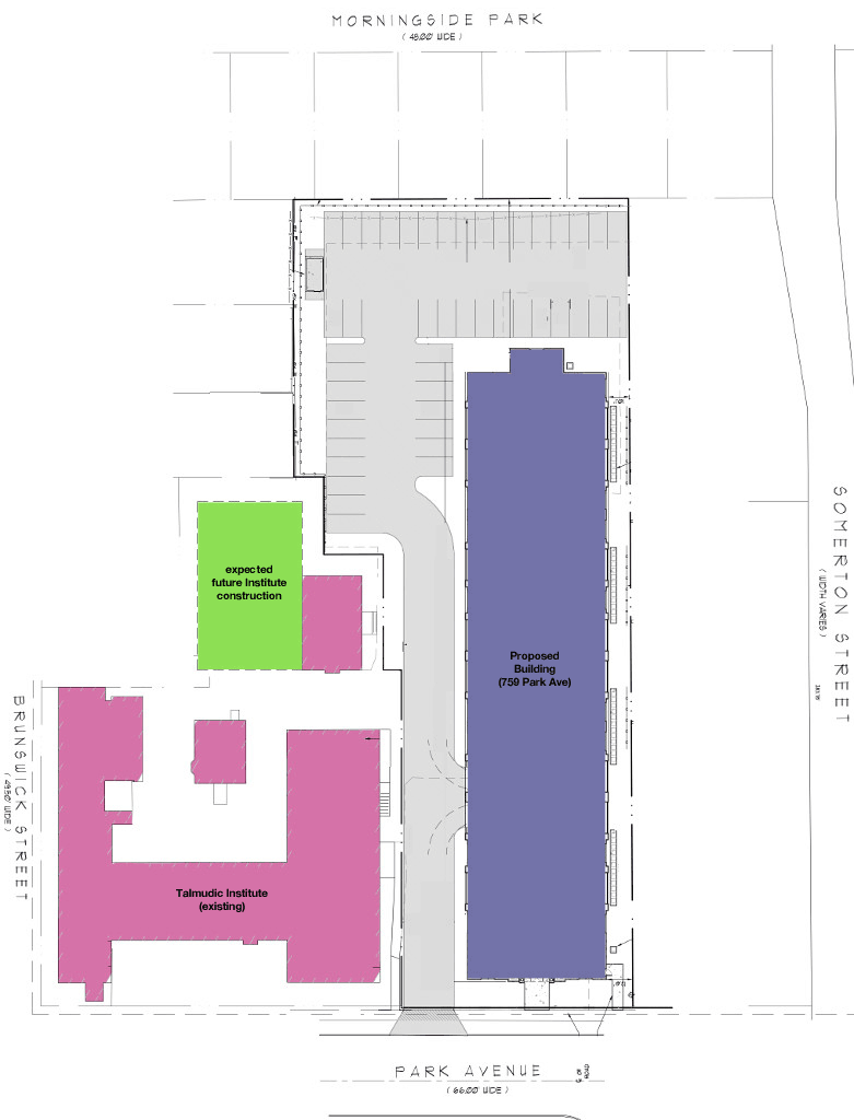 Plan view of new gym and a 48 unit apartment building at 759 Park Ave. [IMAGE: Provided by John Baker]