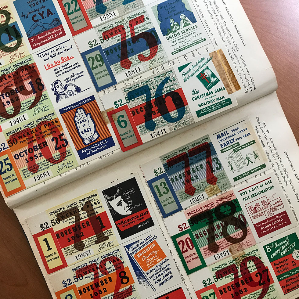 Gilbert Hunt was a trolley and bus operator with Rochester Transit Corporation for 40 years. His collection of transit passes is up for grabs. [IMAGE: From the collection of Gilbert Hunt]