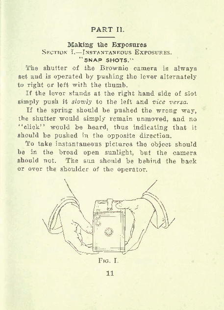 Picture taking with the Brownie camera no. 2. Published 1918 by Canadian Kodak Co. [SOURCE: OpenLibrary.org]