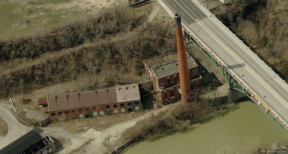 The Garbage Incinerator at High Falls, Rochester.