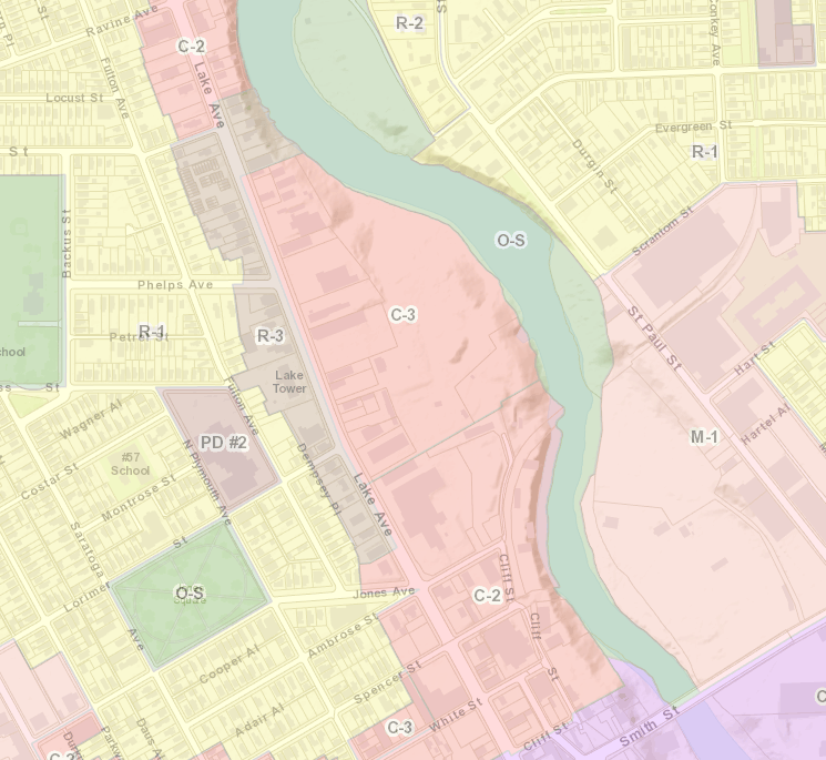 C-3 zones in northwest Rochester. [IMAGE: cityofrochester.gov]